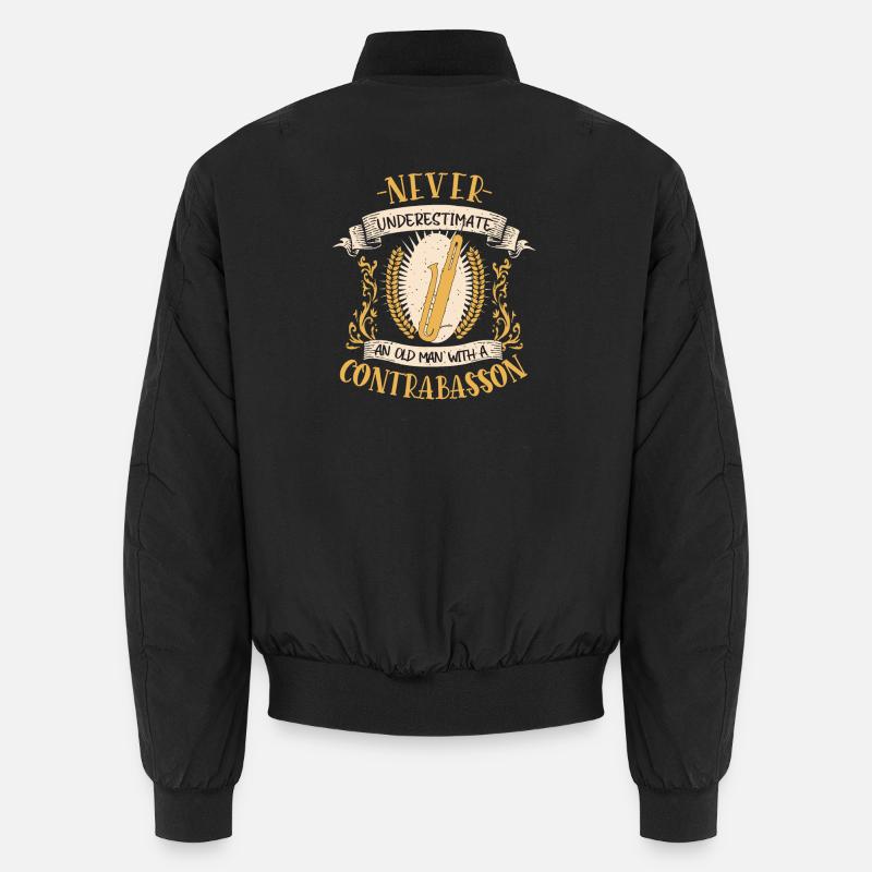 Kontrafagott Musiker Instrument Blasmusik Geschenk Unisex Bomberjacke