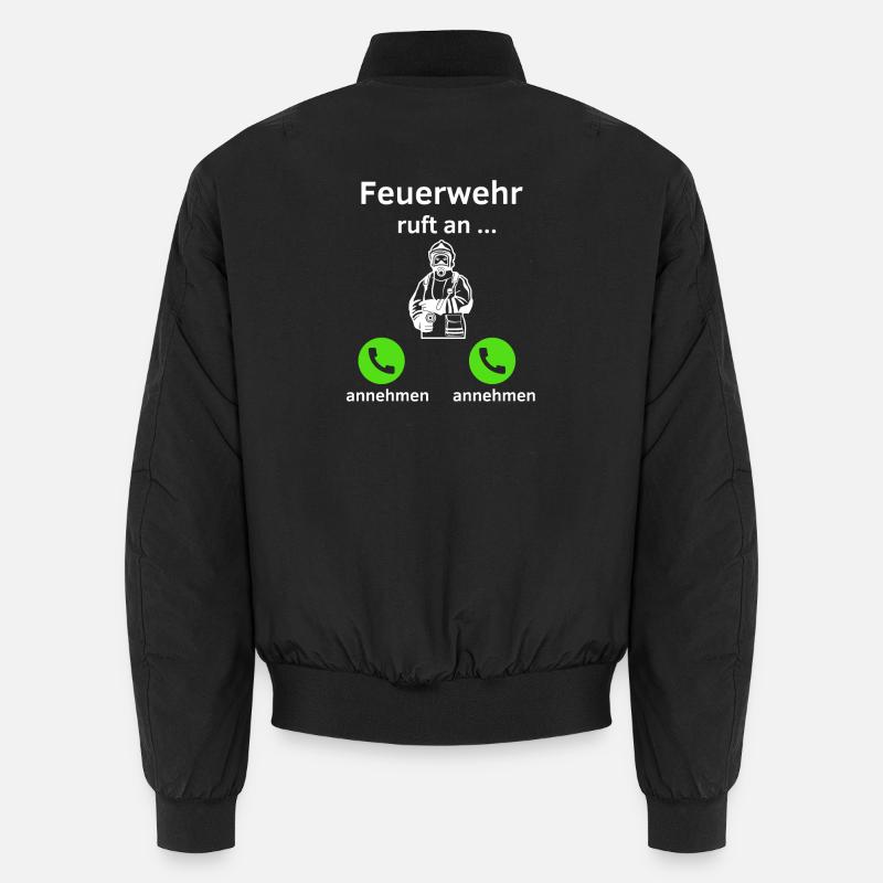 Feuerwehr ruft an - annehmen oder annehmen? - Unisex Bomberjacke - Schwarz