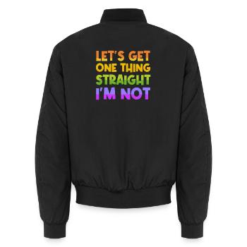 Sexualität Cool Lgbt Statement Homosexuell Stolz - Unisex Bomberjacke - Schwarz - Hinten - AI Model Male 185 light (185cm)