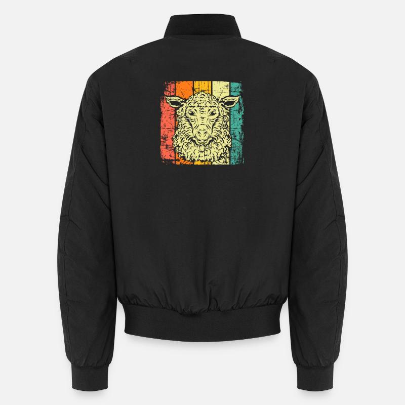 Vintage Schaf Unisex Bomberjacke