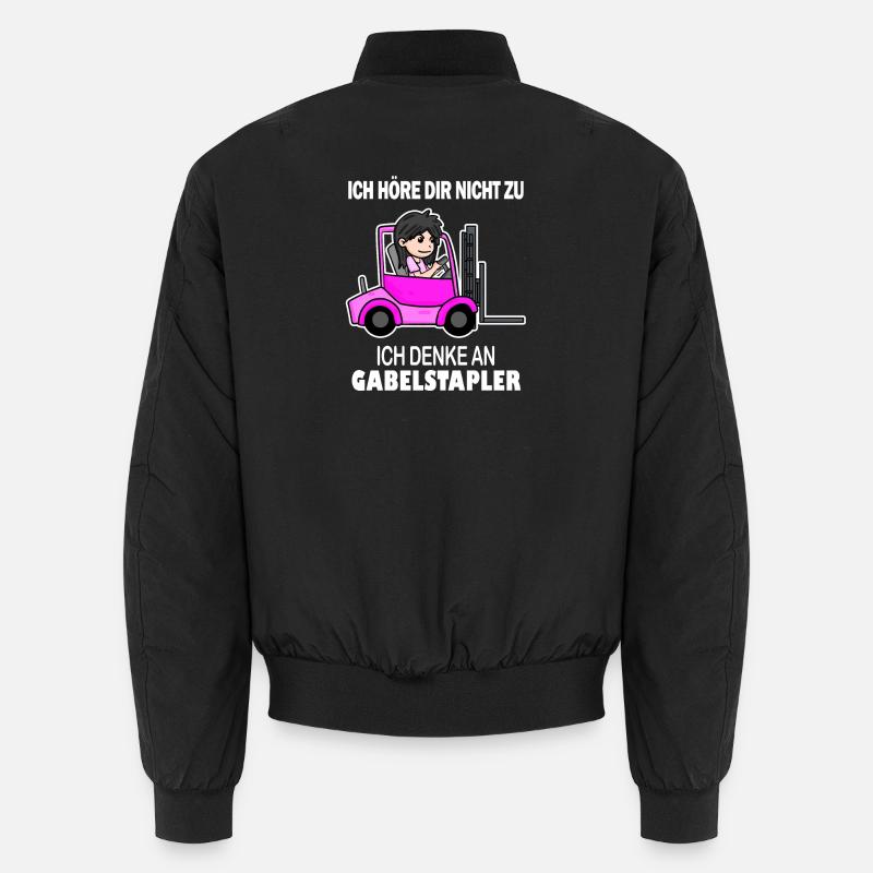 Staplerfahrerin Gabelstapler Lager Logistik Damen Unisex Bomberjacke