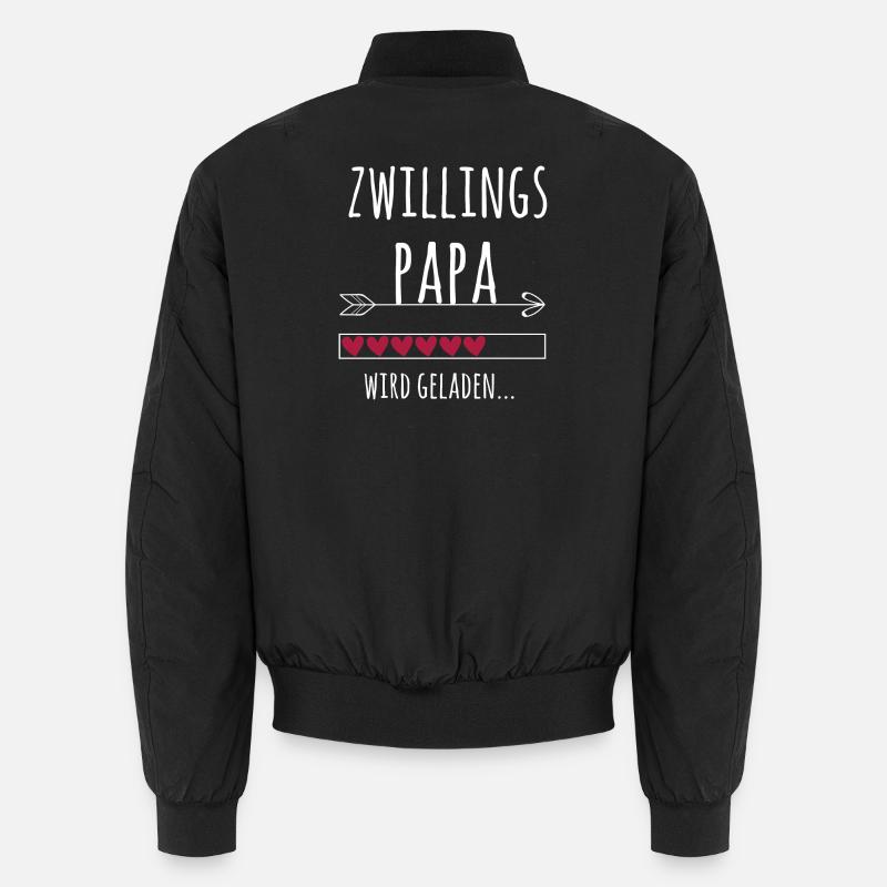 werdender Papa Zwillinge Schwangerschaft Geschenk Unisex Bomberjacke