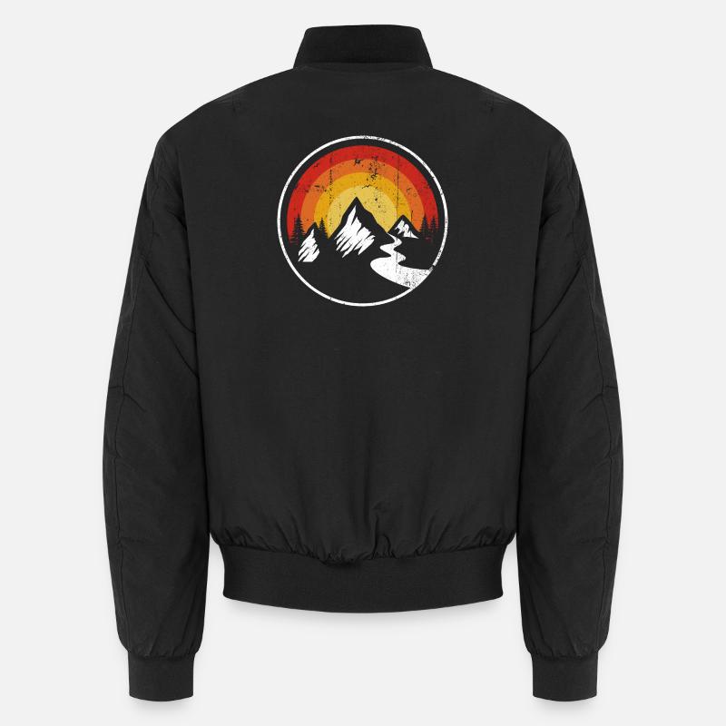 Sunset Summit Trail - Unisex Bomber Jacket - black