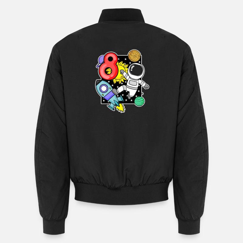 8th birthday - 8 years old Young astronaut Unisex Bomber Jacket