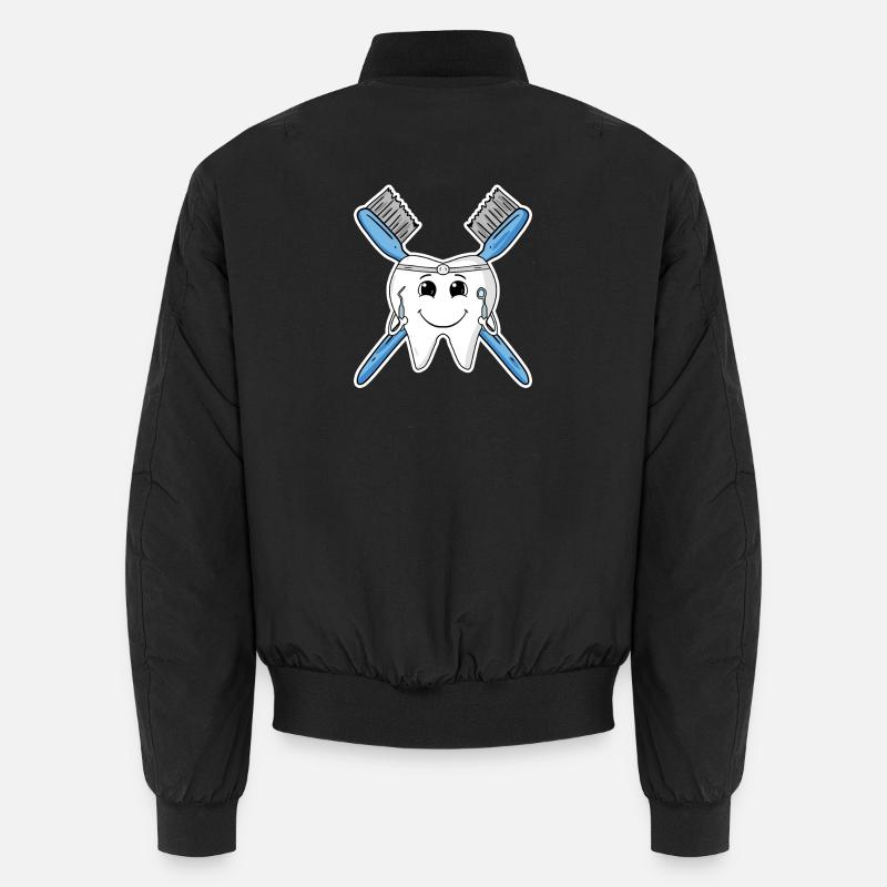 Tooth teeth - Unisex Bomber Jacket - black