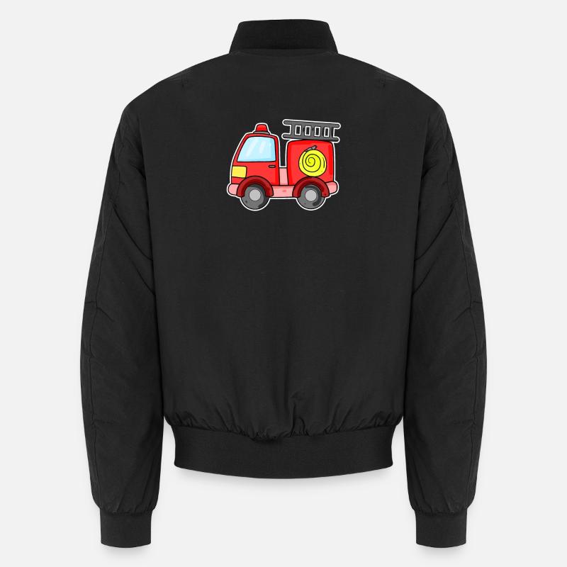 Fire Brigade Car Motive Unisex Bomber Jacket