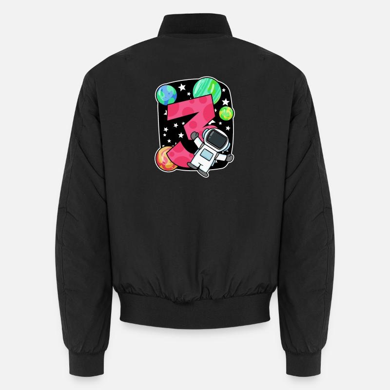 3 years old Young astronaut - Three years old Unisex Bomber Jacket