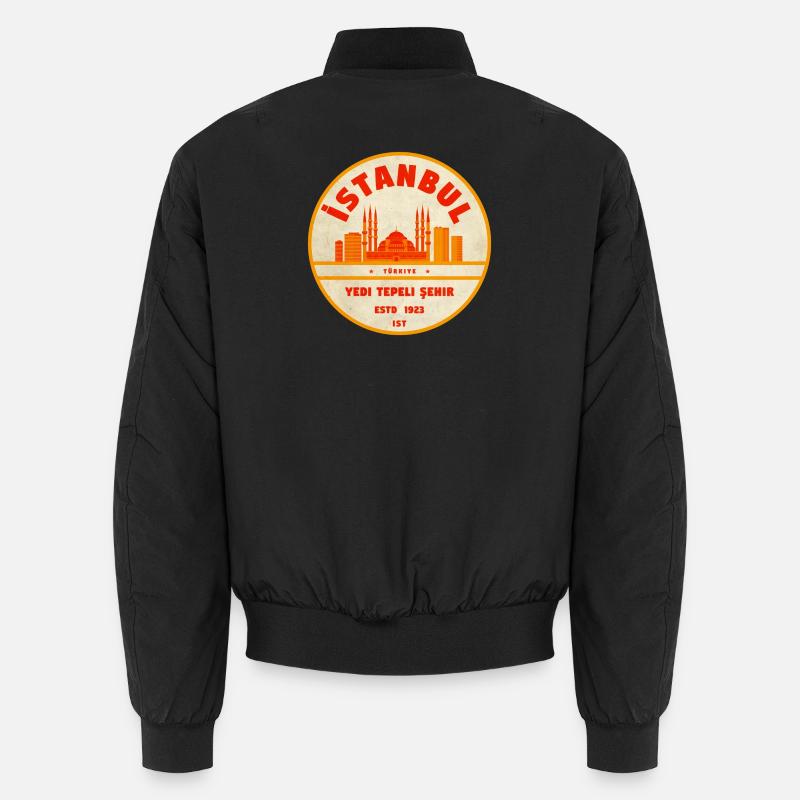 Emblème rétro Istanbul Skyline Bomber unisexe