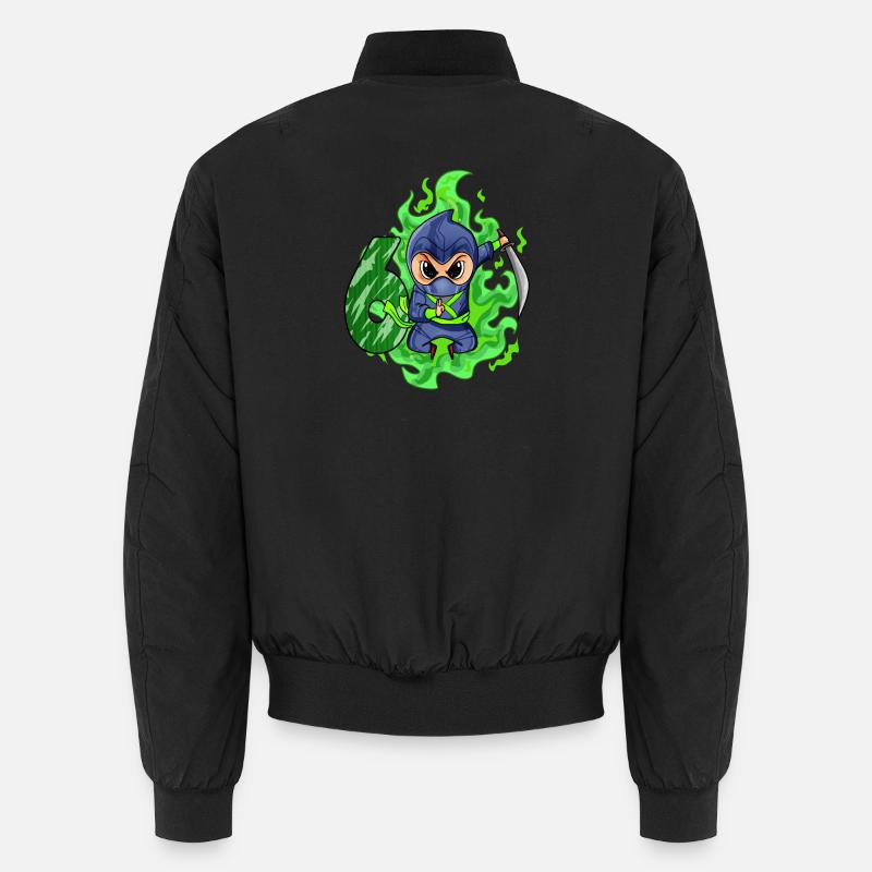 Junge 6 jährig 6. Geburtstag Junge Ninja Grün Unisex Bomberjacke