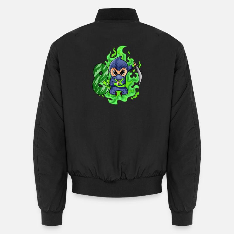 Boy 8 years 8th birthday Boy Ninja Green Unisex Bomber Jacket