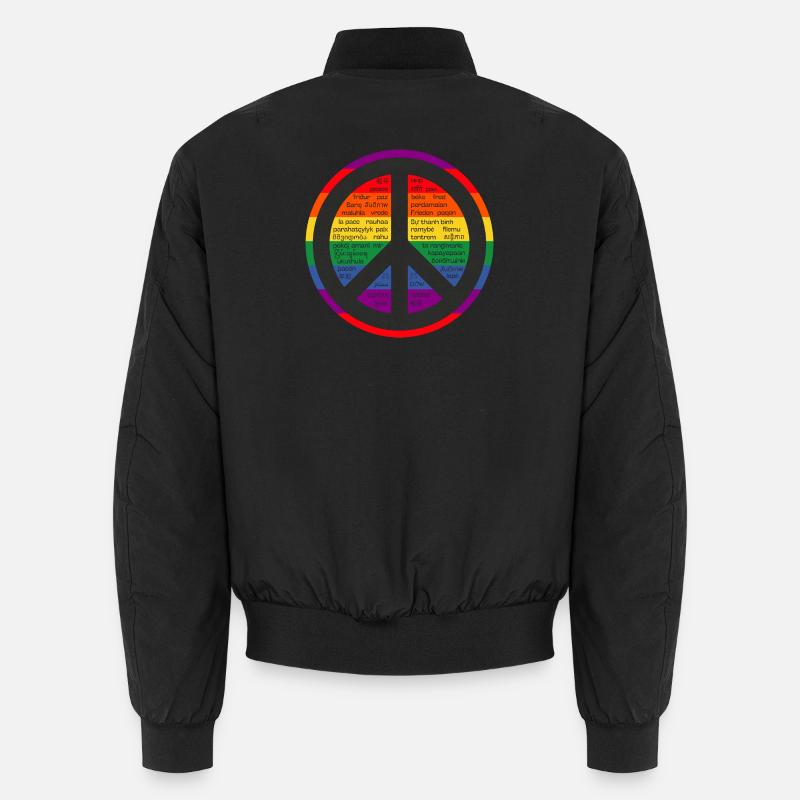 Regenbogenzeichen des Friedens. - Unisex Bomberjacke - Schwarz