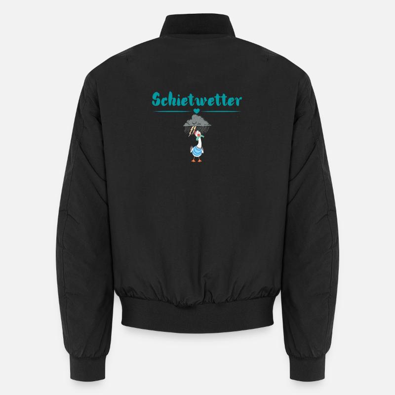 Schietwetter Möwe. Maritime Kleidung - Unisex Bomberjacke - Schwarz
