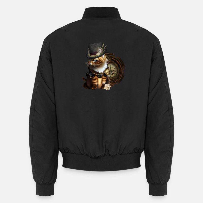 These Steampunk kittens will make your heart go Unisex Bomber Jacket