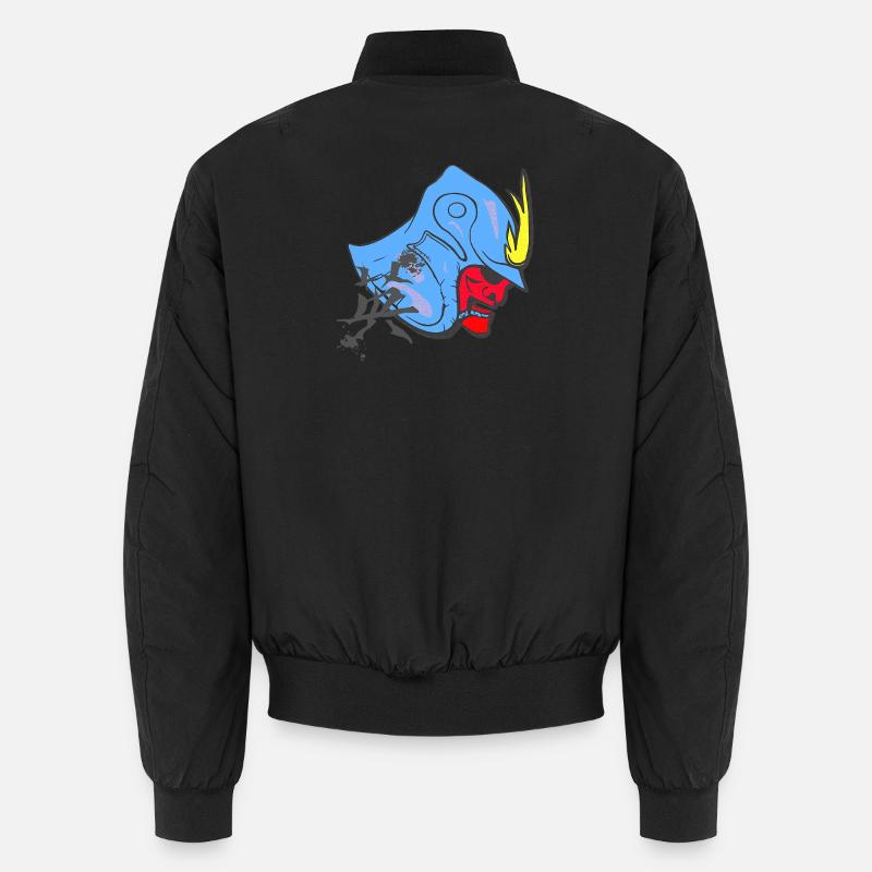 kanjizeichen „Mut“, Samureihelm - Unisex Bomberjacke - Schwarz