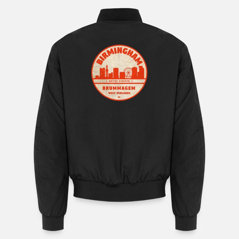 Birmingham Skyline Vintage Emblem Unisex Bomberjacke