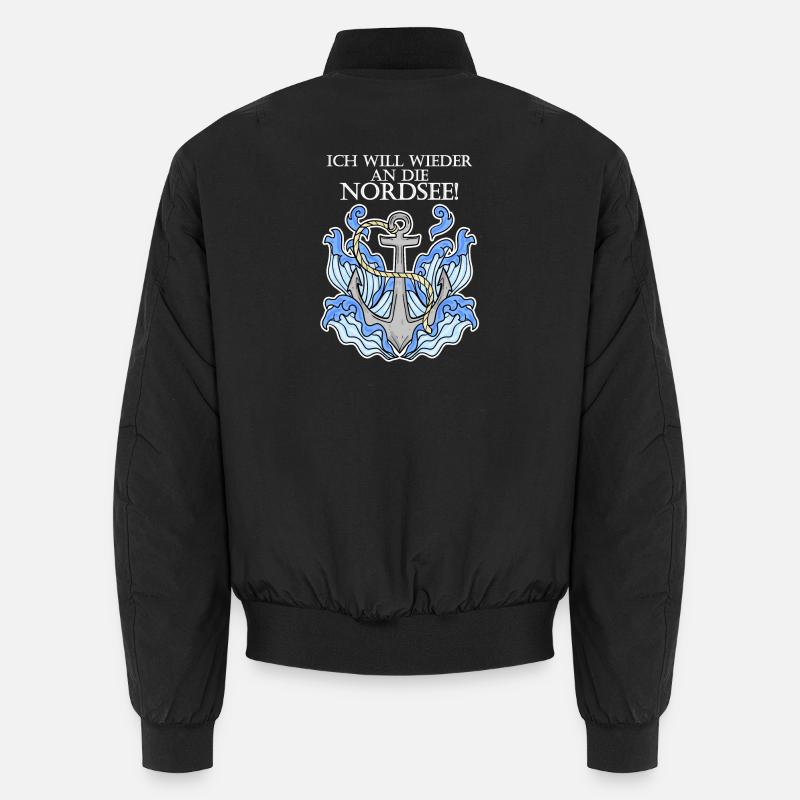 Anker Nordsee Plattdeutsch Spruch Moin Unisex Bomberjacke
