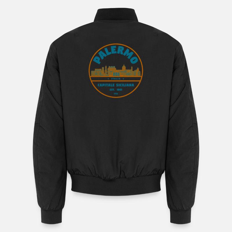 Palermo Italy - Unisex Bomber Jacket - black