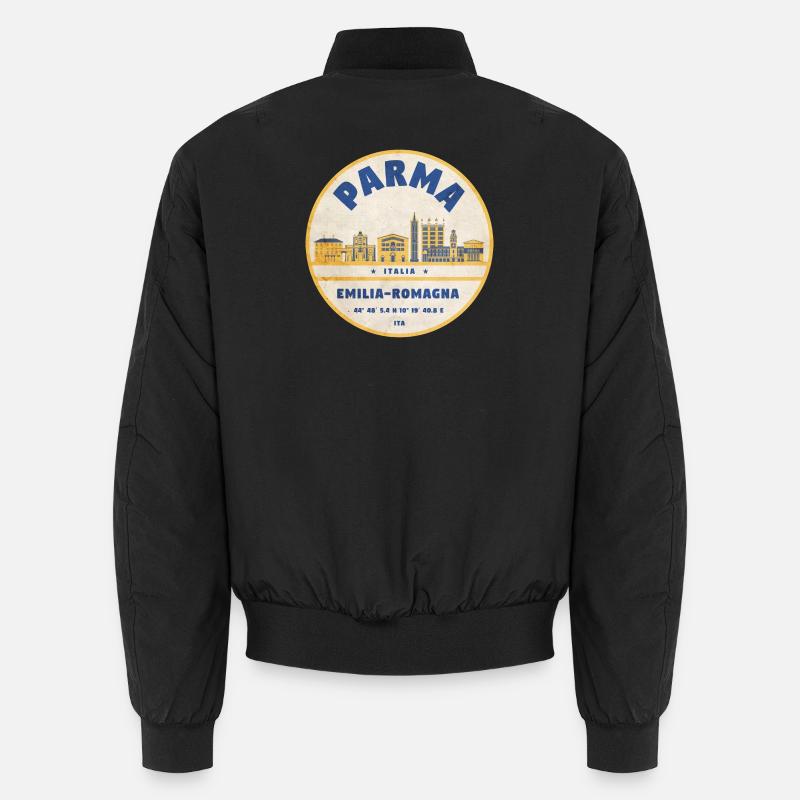 Parma Skyline Emilia Romagna Sticker - Unisex Bomberjacke - Schwarz