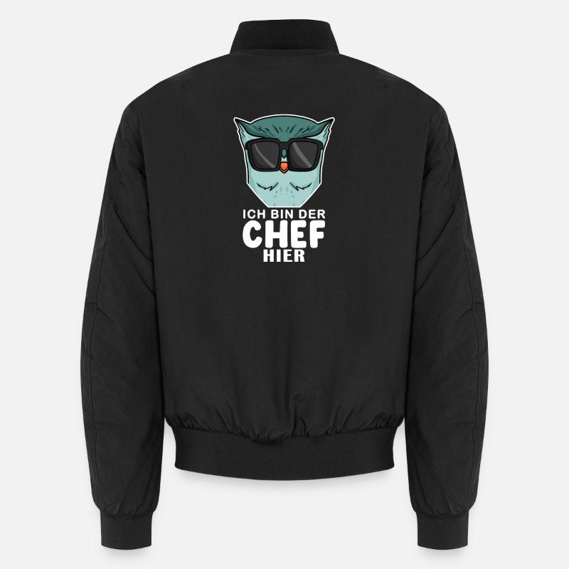 Cool Eule Chef Unisex Bomberjacke