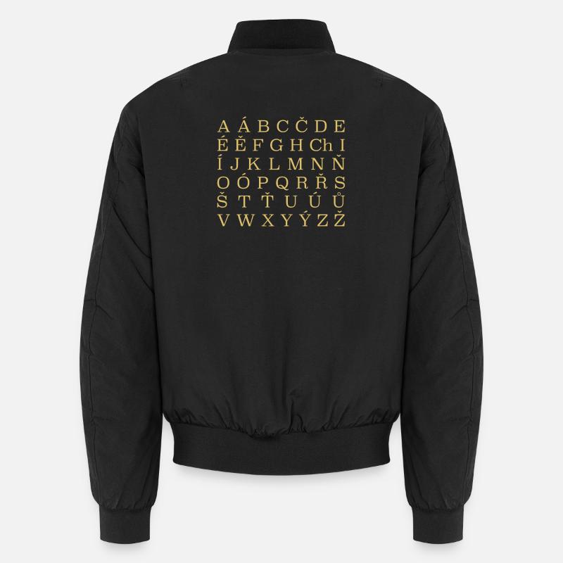 CZECH Alphabet Czech Republic - Unisex Bomber Jacket - black