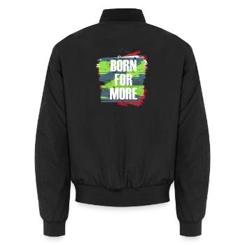 Né pour plus d’explosion de couleurs - Bomber unisexe - noir - Dos - AI Model Male 185 light (185cm)