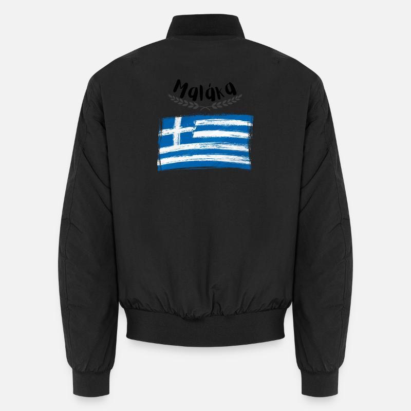 Malaka- Greece T-Shirt Greek - Unisex Bomber Jacket - black