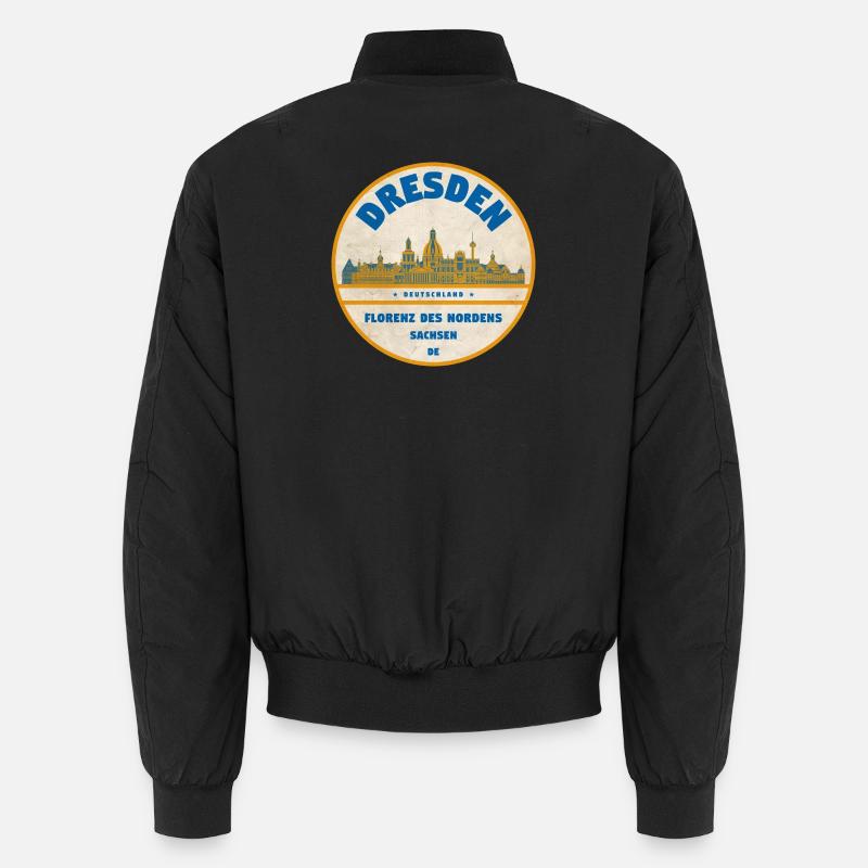 Étiquette Dresden Skyline Vintage Bomber unisexe