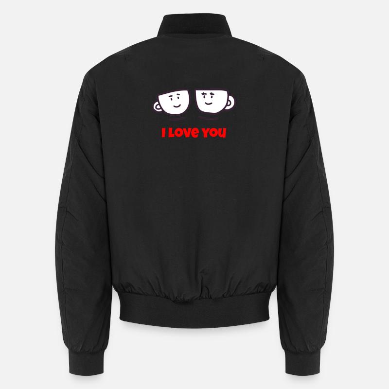 Saint-Valentin, Saint-Valentin, Saint-Valentin - Bomber unisexe - noir