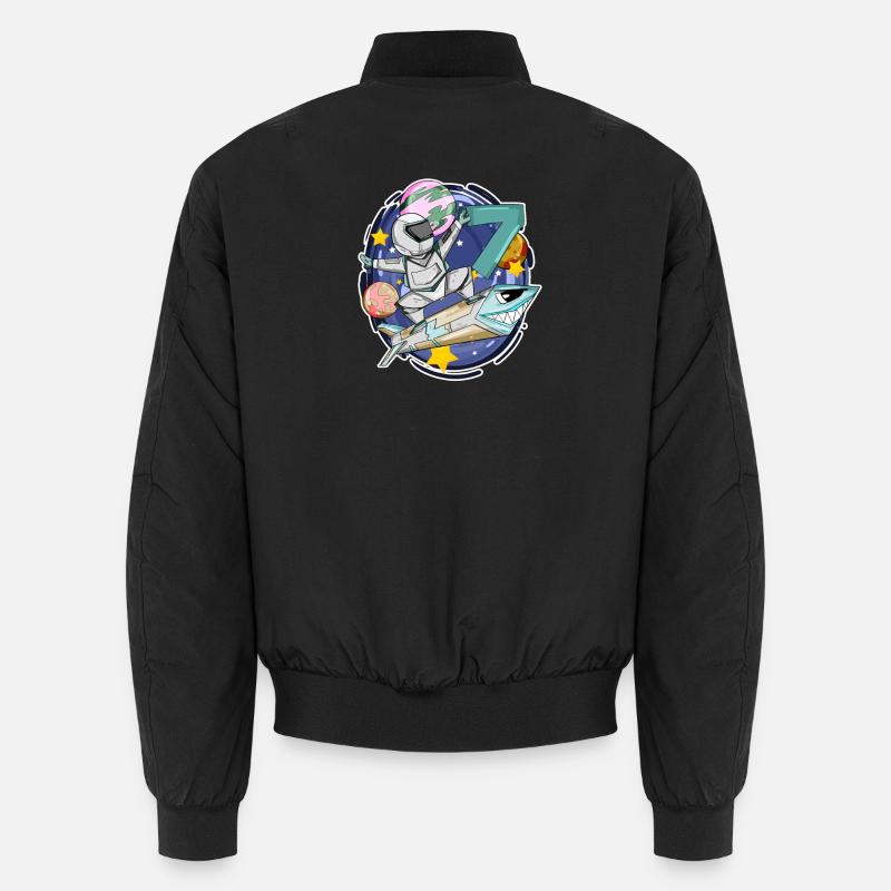7e anniversaire - Cadeau de garçon astronaute de 7 ans Bomber unisexe