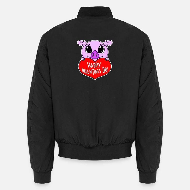 Cochon de cœur de la Saint-Valentin Bomber unisexe