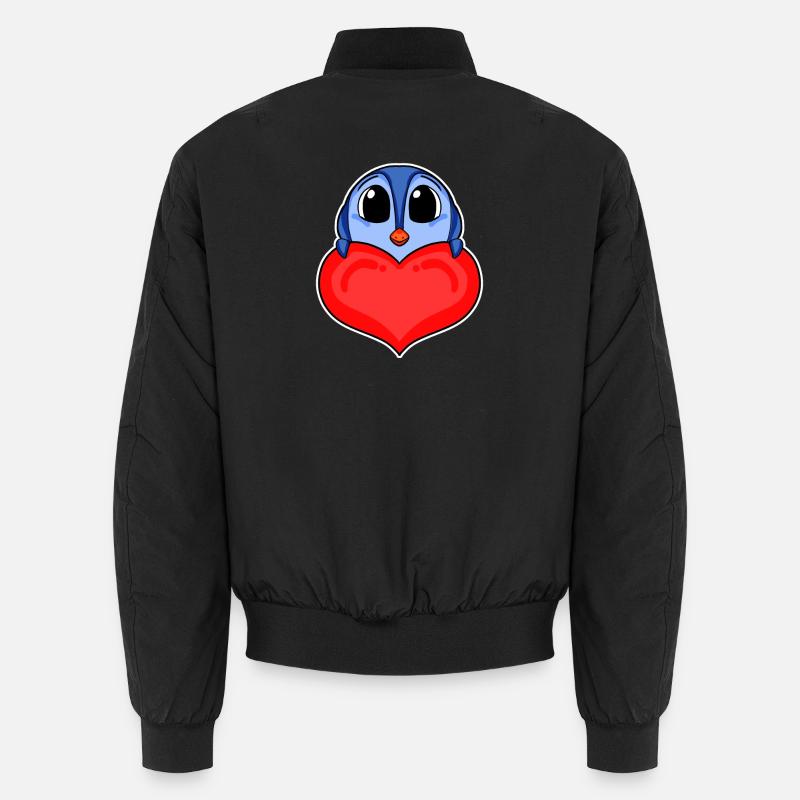 Pinguin mit Herz - Liebe Romantisch Unisex Bomberjacke