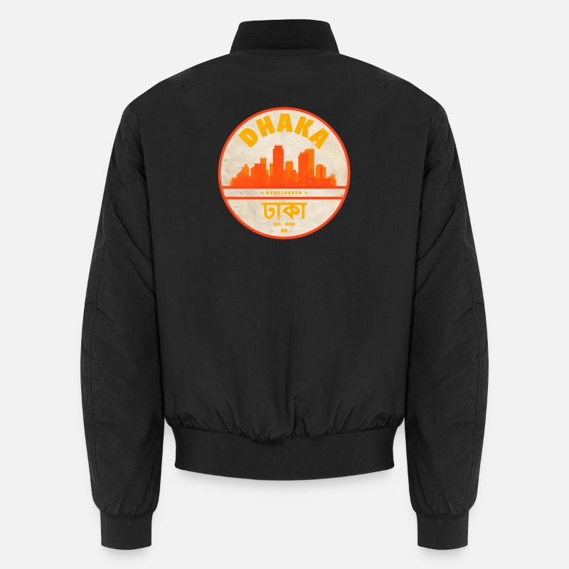 Sceau vintage de la Skyline de Dhaka Bomber unisexe
