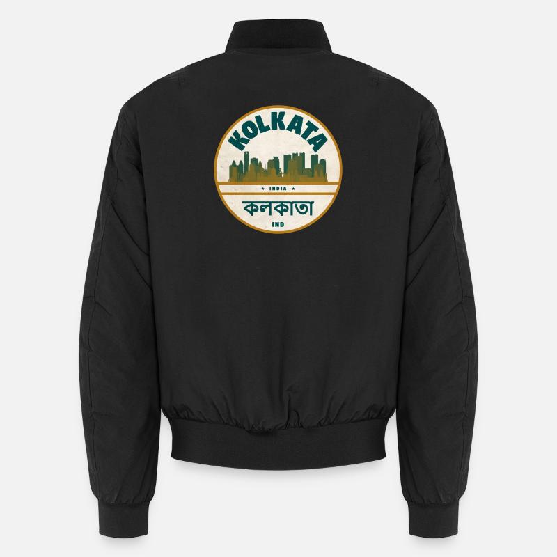 Kolkata Skyline Badge Unisex Bomber Jacket