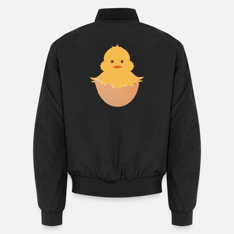 newly hatched chick in the eggshell Unisex Bomber Jacket
