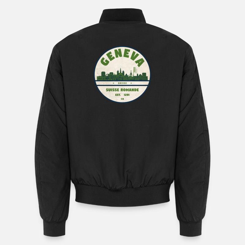 Insigne de la Skyline de Genève Romande Bomber unisexe