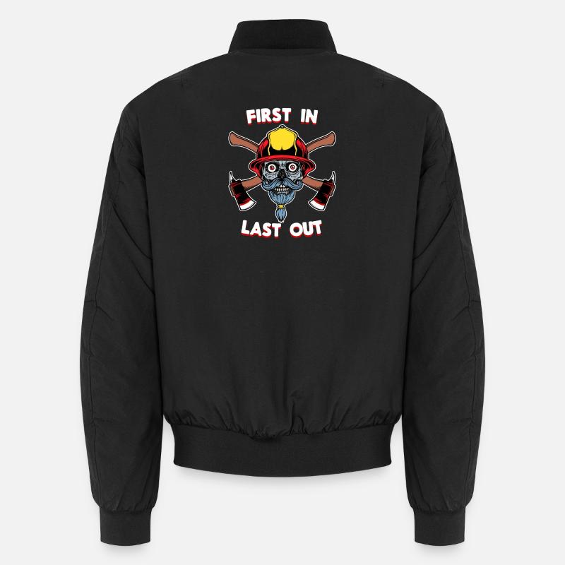 Fire Brigade Statement Firefighter Helmet Lifesaver Unisex Bomber Jacket