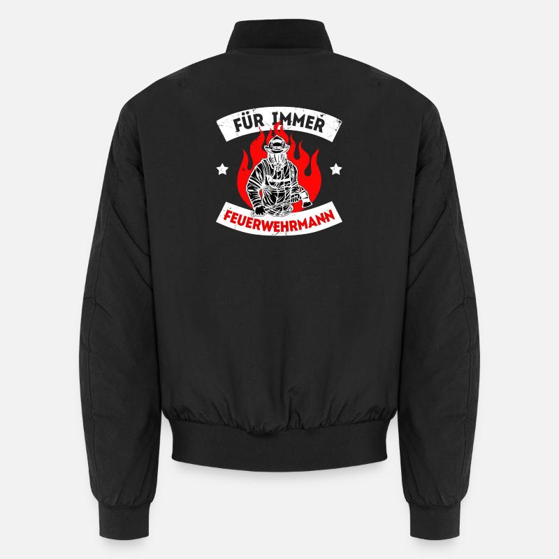 Firefighter Statement Lifesaver Fire Brigade - Unisex Bomber Jacket - black