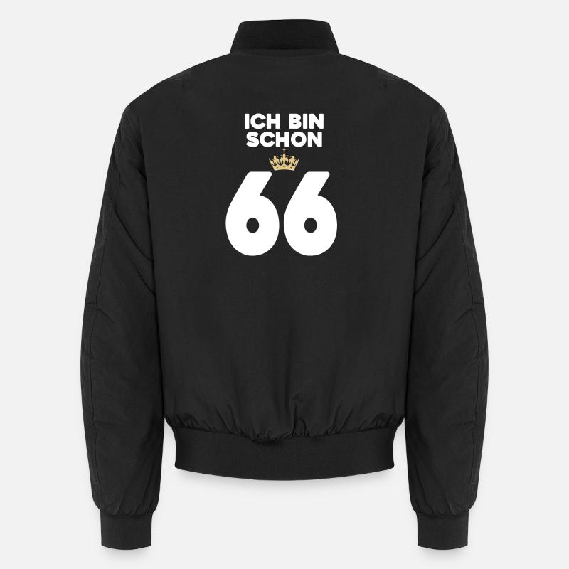66. Geburtstag Geschenk - 66 Jahre mit Krone Unisex Bomberjacke