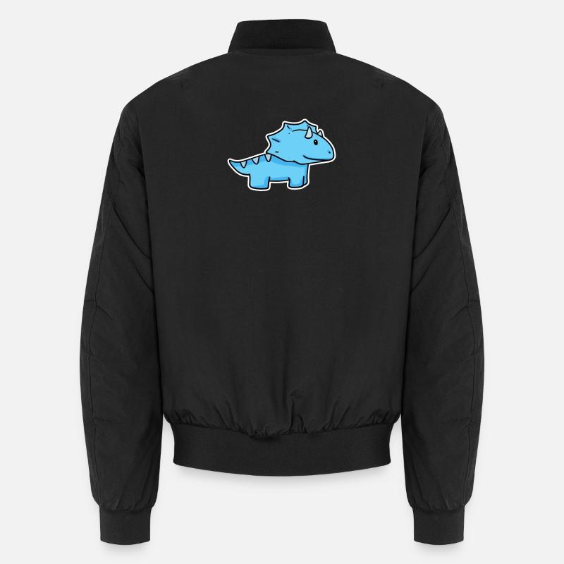 Dino Dinosaurier Blau - Unisex Bomberjacke - Schwarz