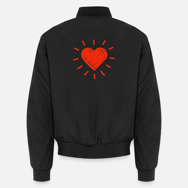 Saint-Valentin, Saint-Valentin, Saint-Valentin - Bomber unisexe - noir
