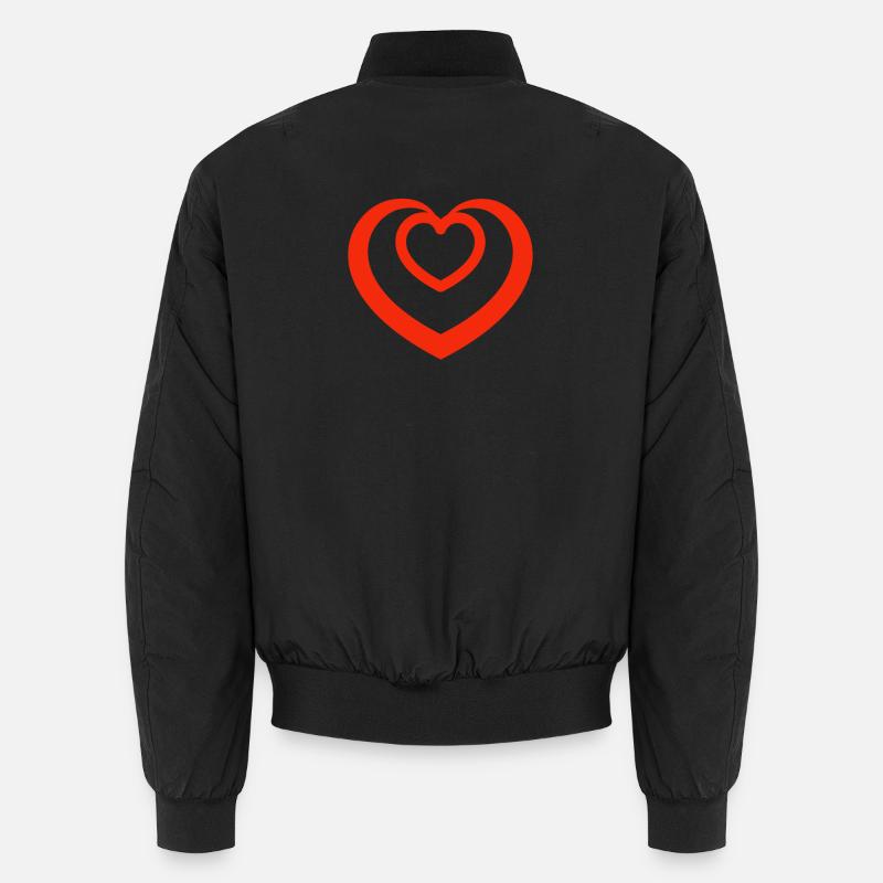 Saint-Valentin, Saint-Valentin, Saint-Valentin - Bomber unisexe - noir