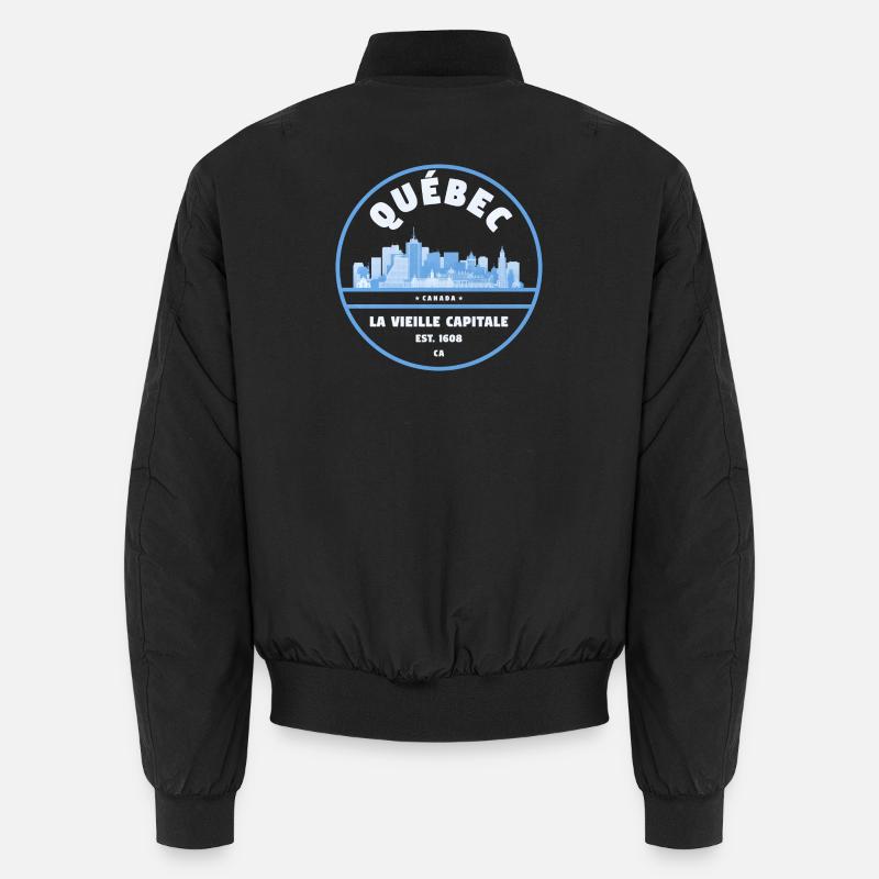 Québec La Vieille Capitale Skyline Unisex Bomberjacke