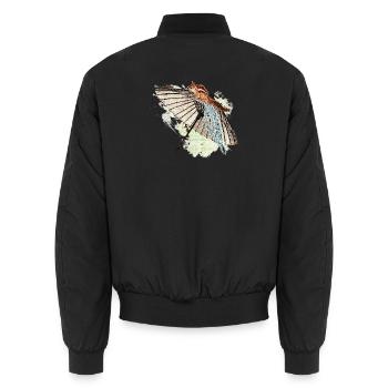 japanischer Sonnenschirm und Burunduk - Unisex Bomberjacke - Schwarz - Hinten - AI Model Male 185 light (185cm)