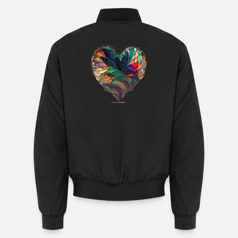 Herz Unisex Bomberjacke