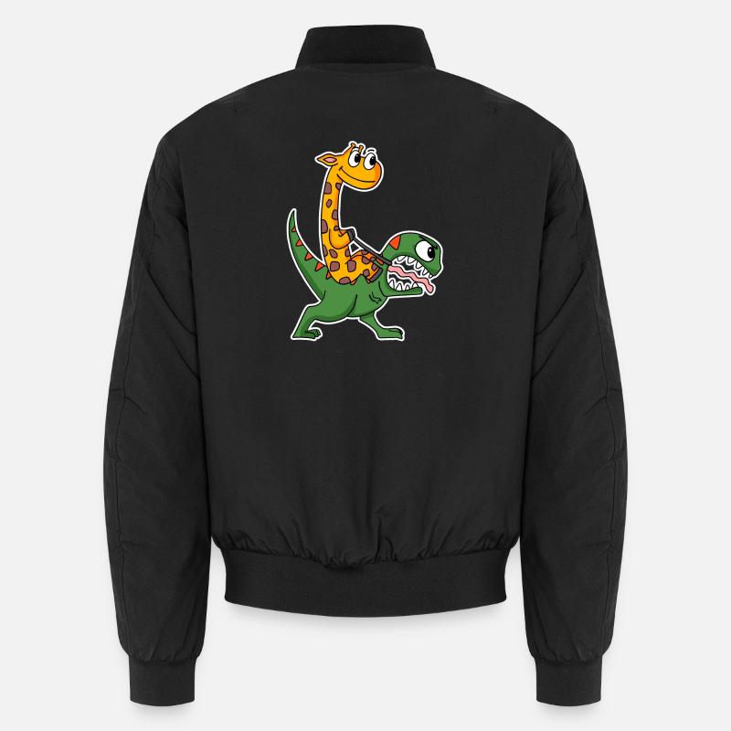 Giraffe and Dinosaur Unisex Bomber Jacket