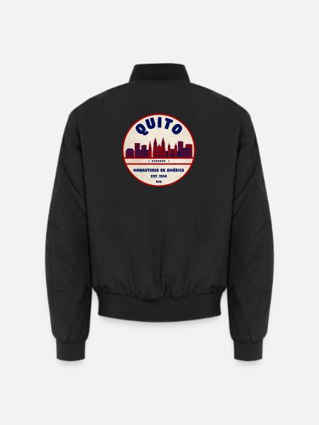 Quito Monasterio Retro Emblem 1534 - Unisex Bomber Jacket - black