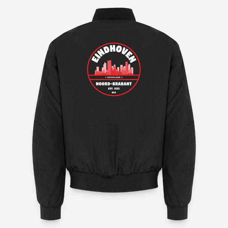 Eindhoven North Brabant Skyline - Unisex Bomber Jacket - black