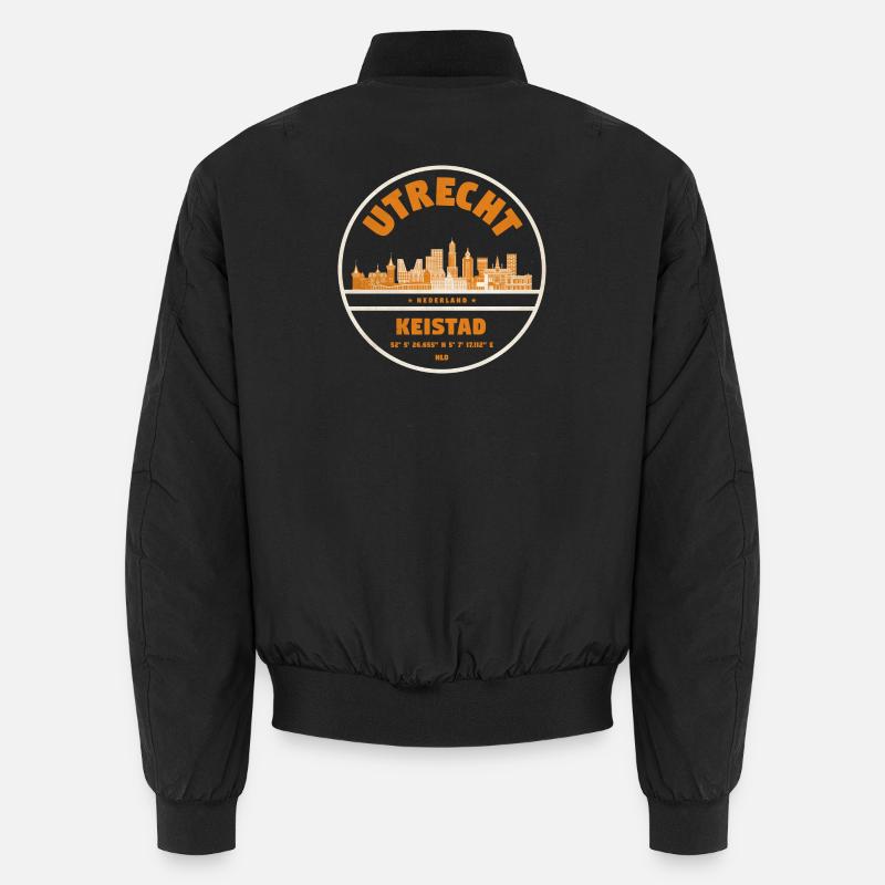 Utrecht Keistad Skyline Roundel - Unisex Bomber Jacket - black