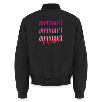 T-Shirt Amuri Sizilianische Liebe Valentinstag - Unisex Bomberjacke - Schwarz - Hinten - AI Model Male 185 light (185cm)