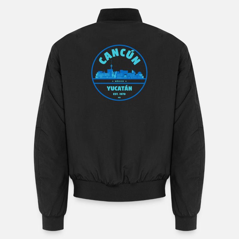 Cancun Yucatán Skyline Emblem Unisex Bomber Jacket